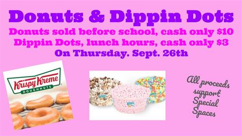 Donuts and Dippin Dots Flyer